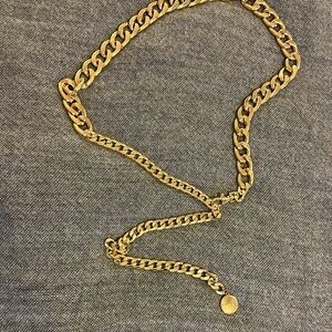 Bebe Gold Chain Belt with Classic Curb Design